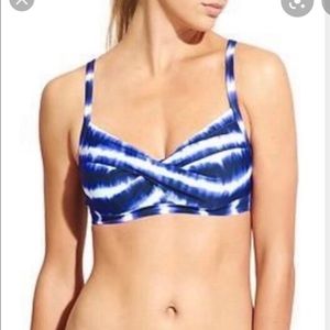 Athleta Blue Tie Dye Del Mar Bikini Top Size 36 B/C or W-541 Medium
